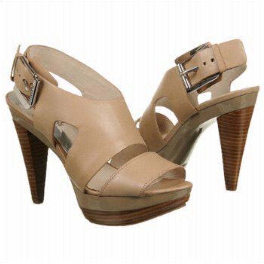 Michael Kors Tan Platform Heels
